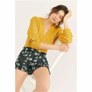 Free People FP One Namaste Floral Sleep Shorts Printed Ruffle Smocked XS